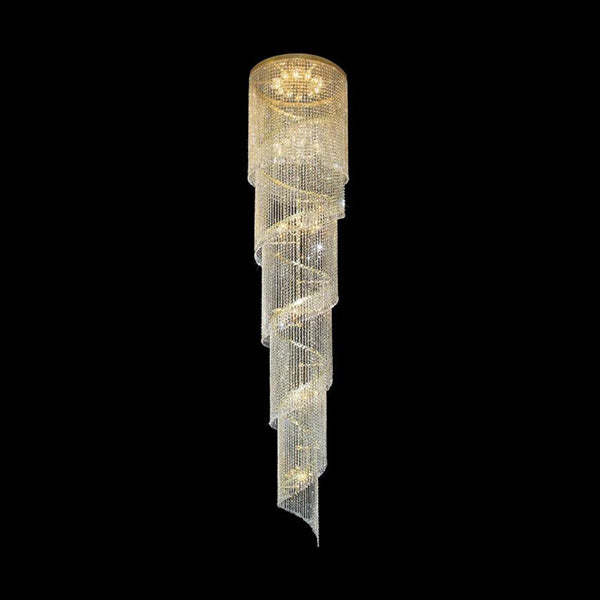 Spiral 36-Light Modern Glass Chandelier - Glass LPS-Sylvia Space