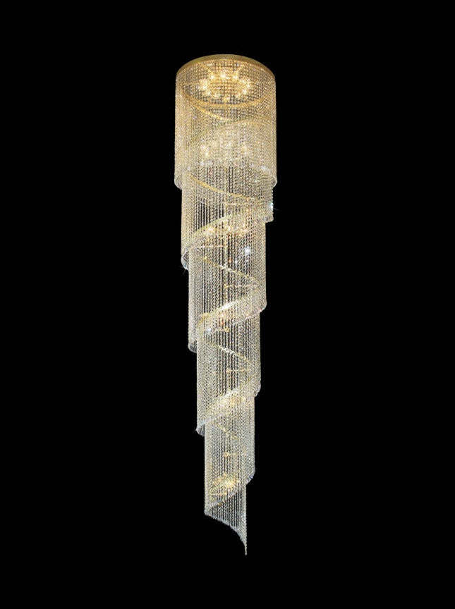 Spiral 36-Light Modern Glass Chandelier - Glass LPS-Sylvia Space