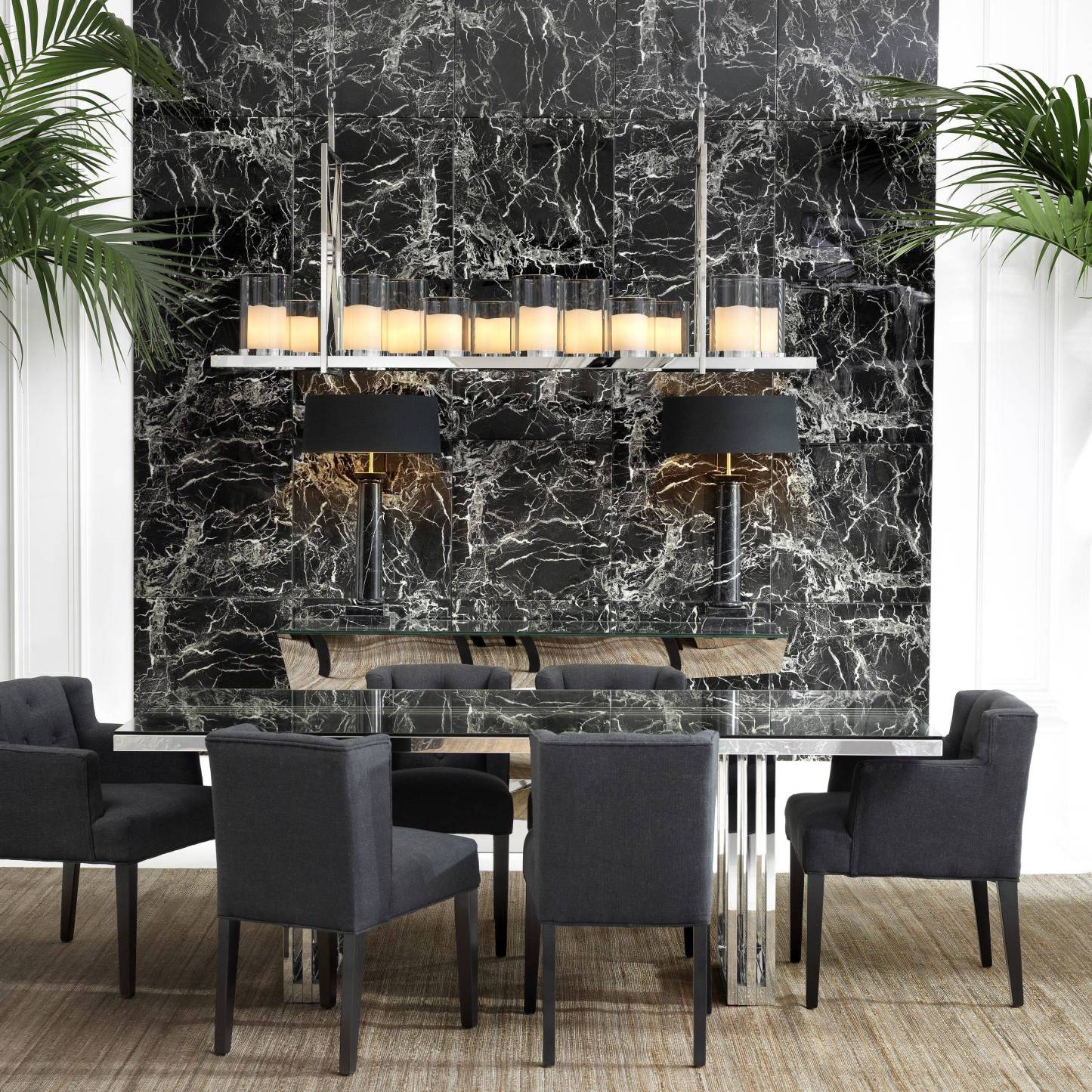 Summit Modern Chandelier - [Steel/Brass] - Eichholtz-Sylvia Space