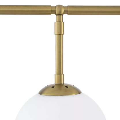 Tara Modern Brass Chandelier - (Antique Brass Finish | White Glass) - Eichholtz-Sylvia Space