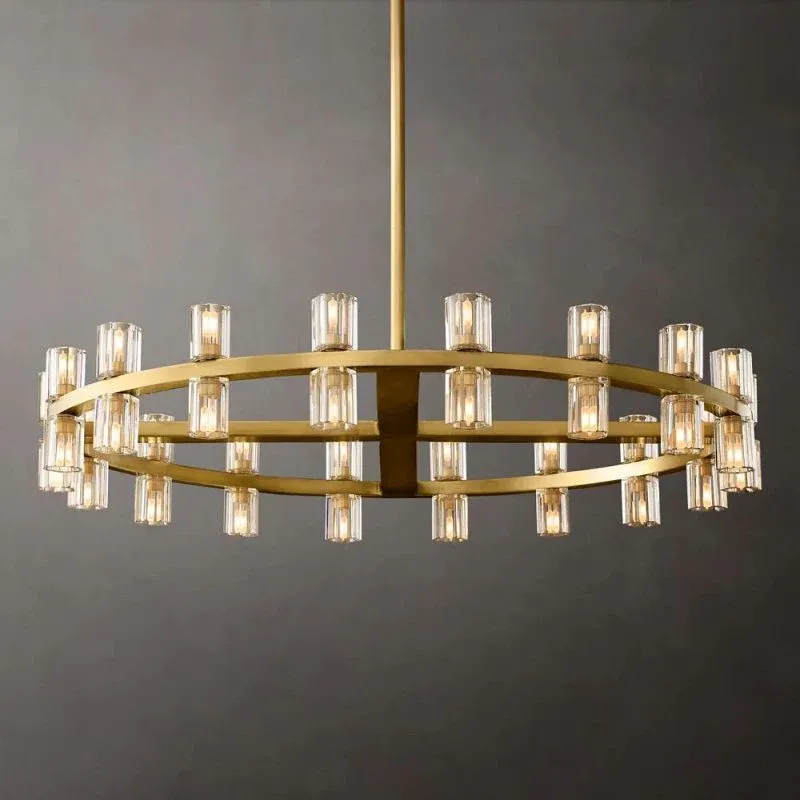 Arcades Led Round Chandelier For Crystal Cup 36"
