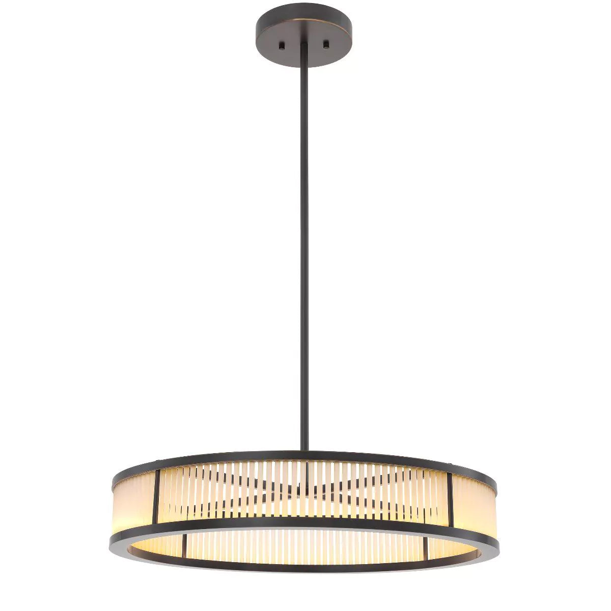 Thibaud S Modern Chandelier (Bronze Highlight & Frosted Glass) - Eichholtz-Sylvia Space