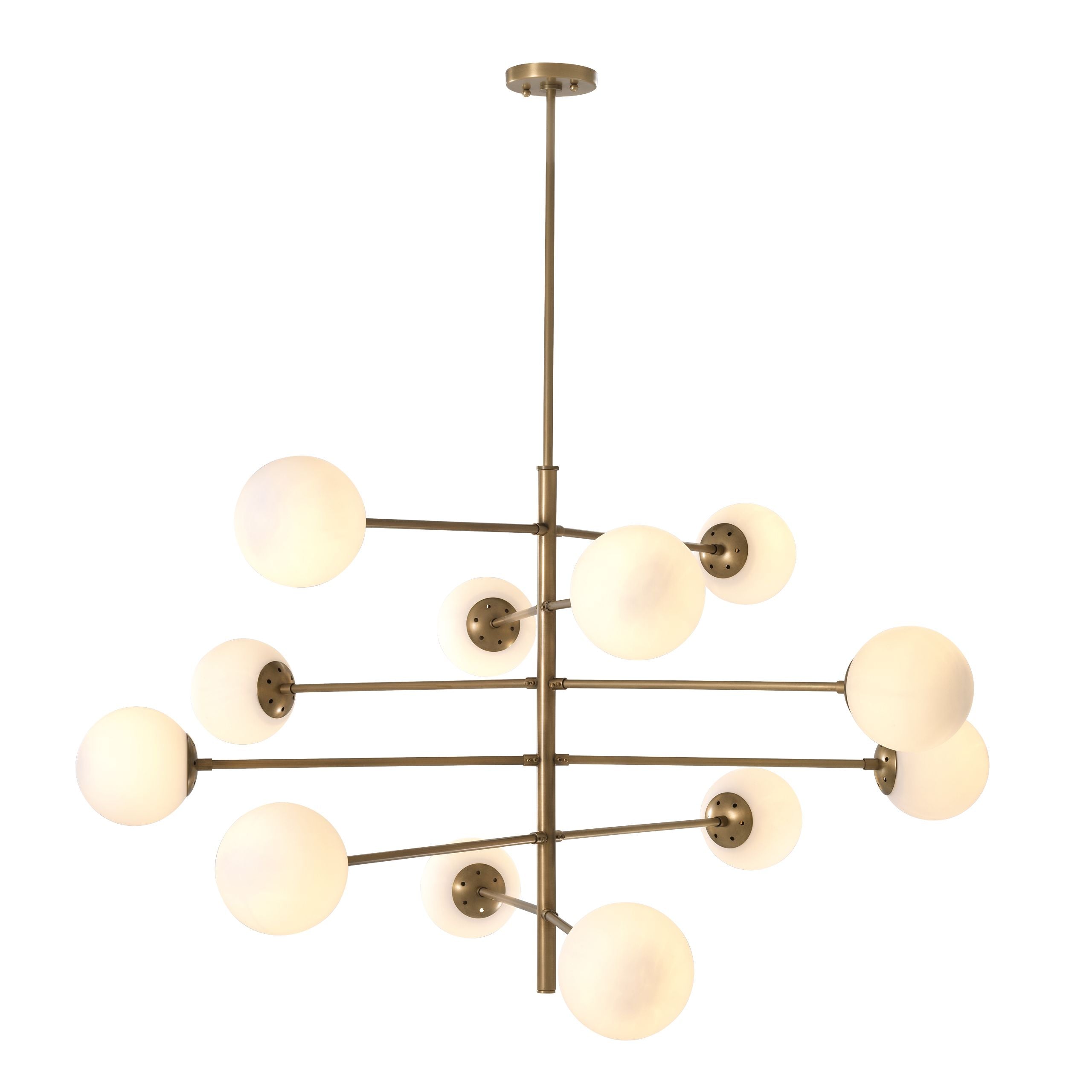 Tortora Modern Brass Chandelier- [Brass] - Eichholtz-Sylvia Space