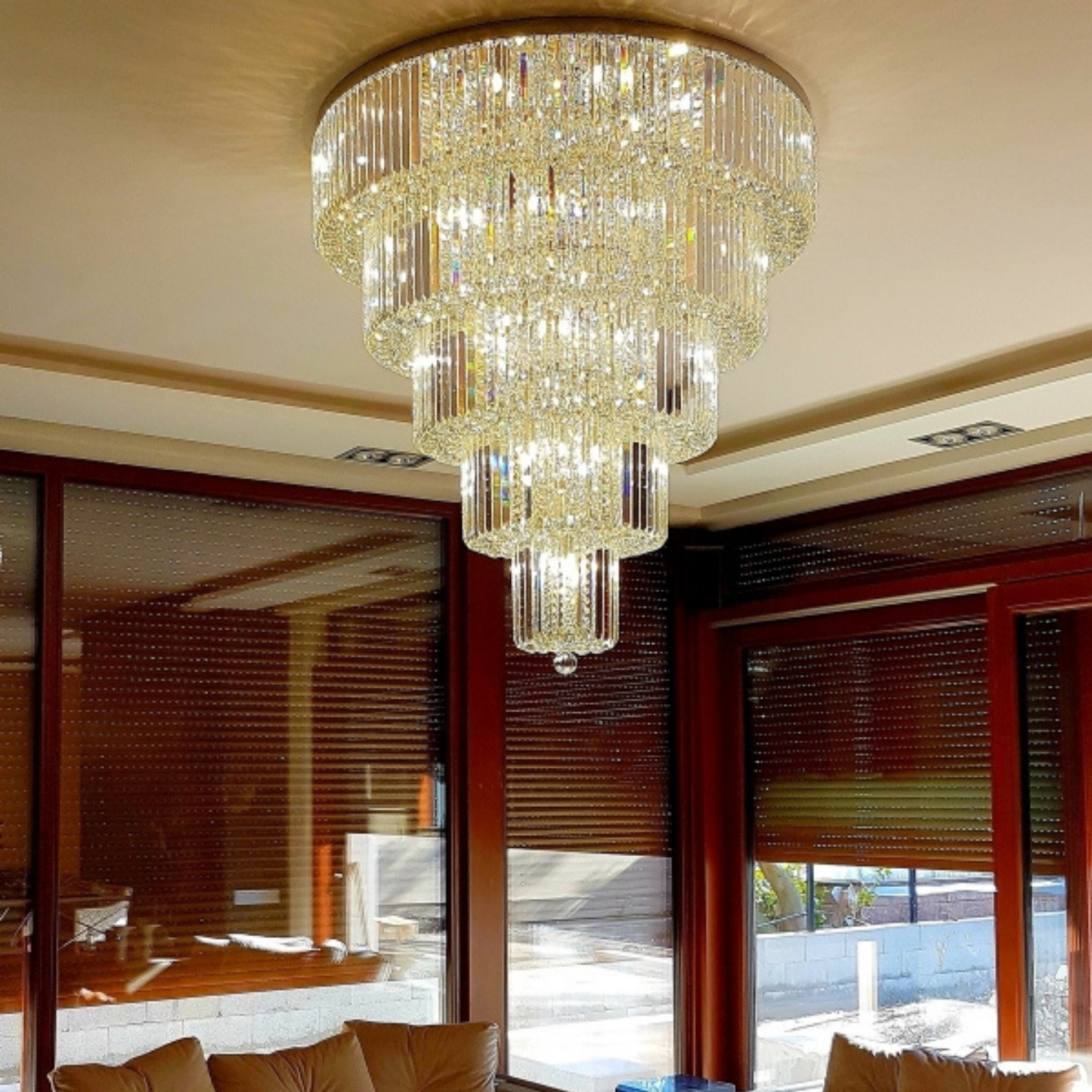 Triumph Modern Glass Chandelier - Luchiante-Sylvia Space