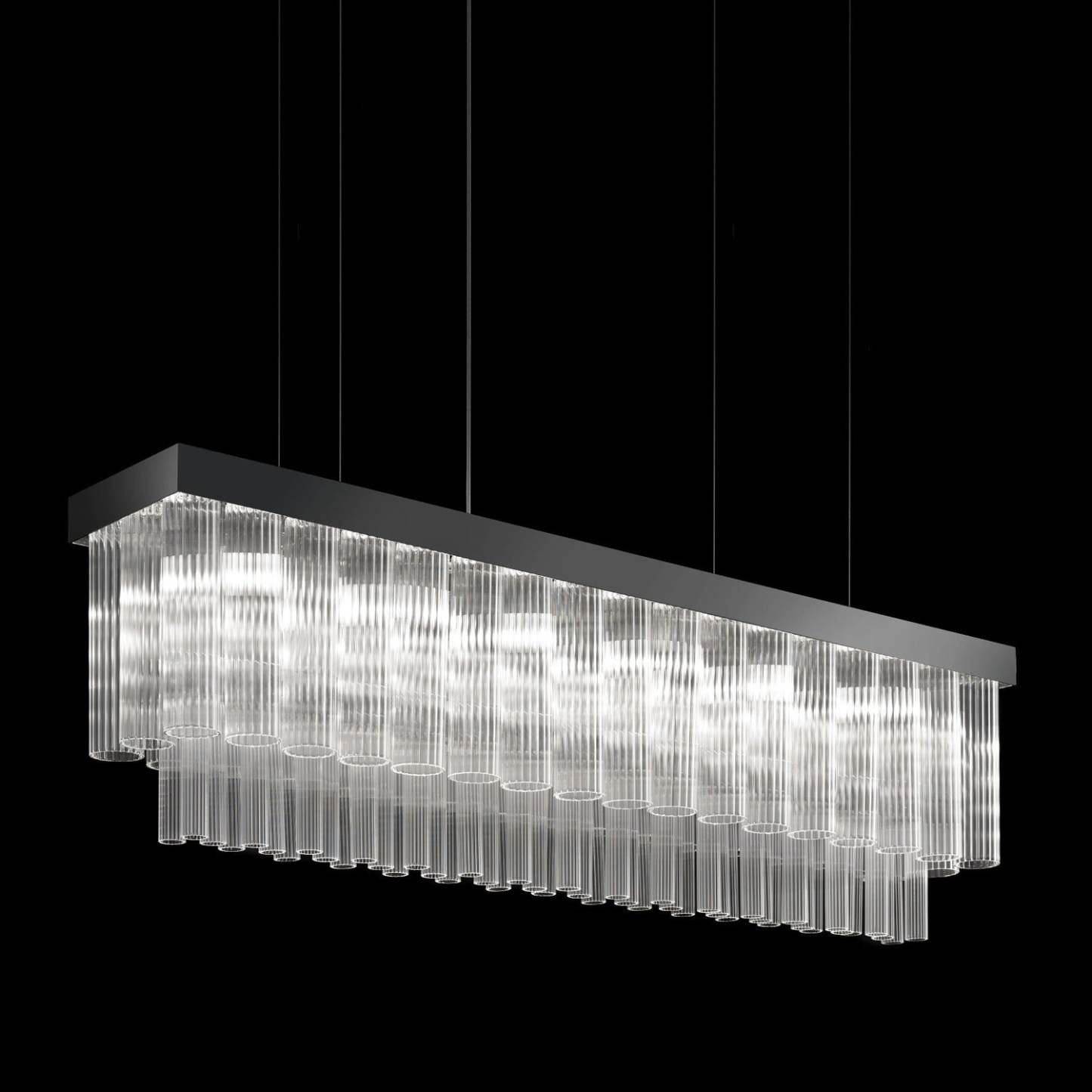 VE 1152/S6 LN | 6-Light Modern Glass Chandelier - Masiero-Sylvia Space