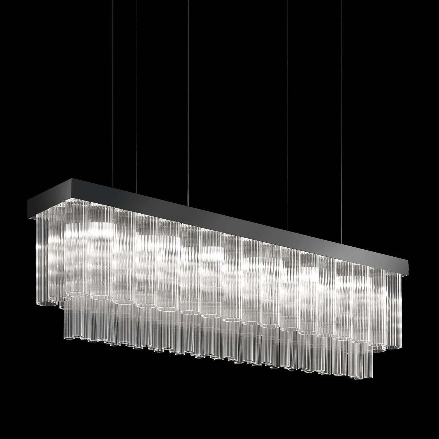 VE 1152/S6 LN | 6-Light Modern Glass Chandelier - Masiero-Sylvia Space