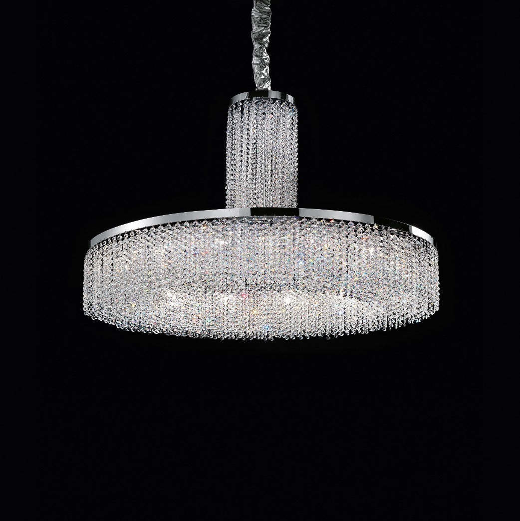 VE815 12-Light Modern Glass Chandelier - Masiero-Sylvia Space