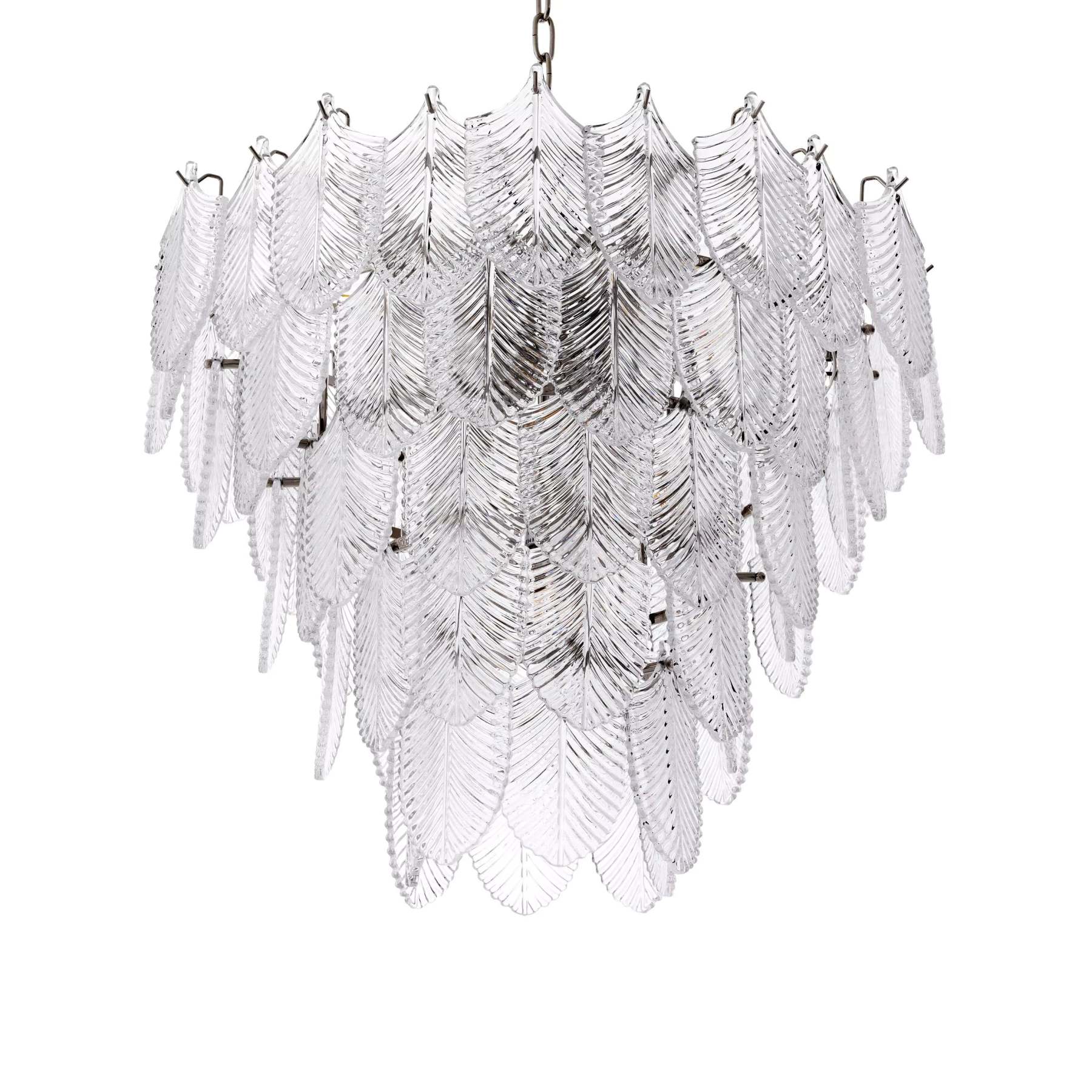 Verbier (S/L) Modern Chandelier - (Nickel Finish/Clear Glass) - Eichholtz-Sylvia Space