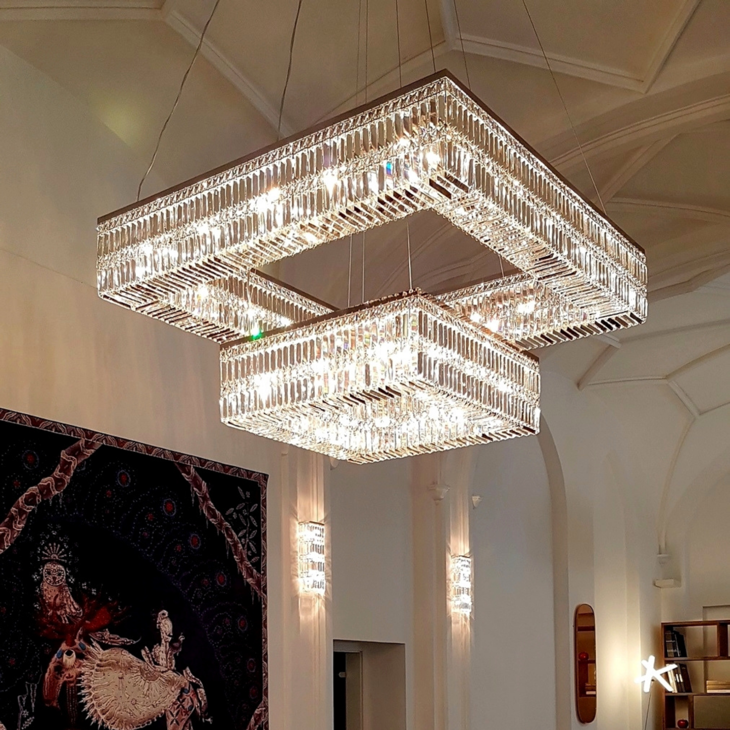 Victory Rectangle Modern Glass Chandelier - Luchiante.-Sylvia Space