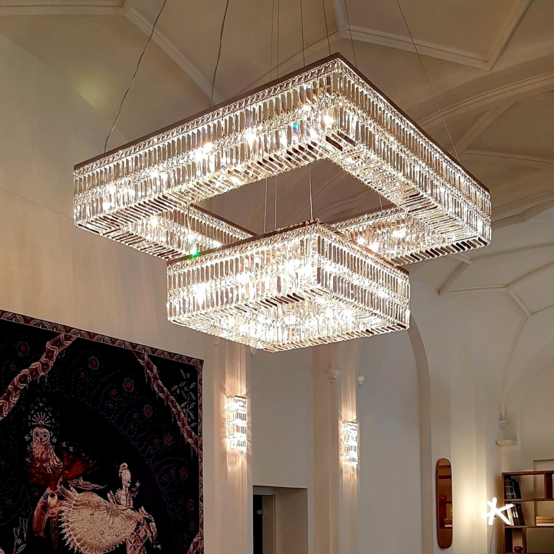 Victory Rectangle Modern Glass Chandelier - Luchiante.-Sylvia Space