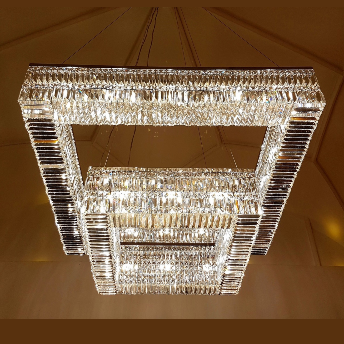 Victory Rectangle Modern Glass Chandelier - Luchiante.-Sylvia Space