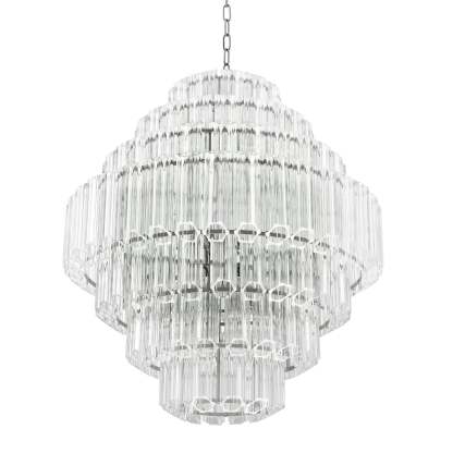 Vittoria L Modern Glass Chandelier - [Nickel] - Eichholtz-Sylvia Space