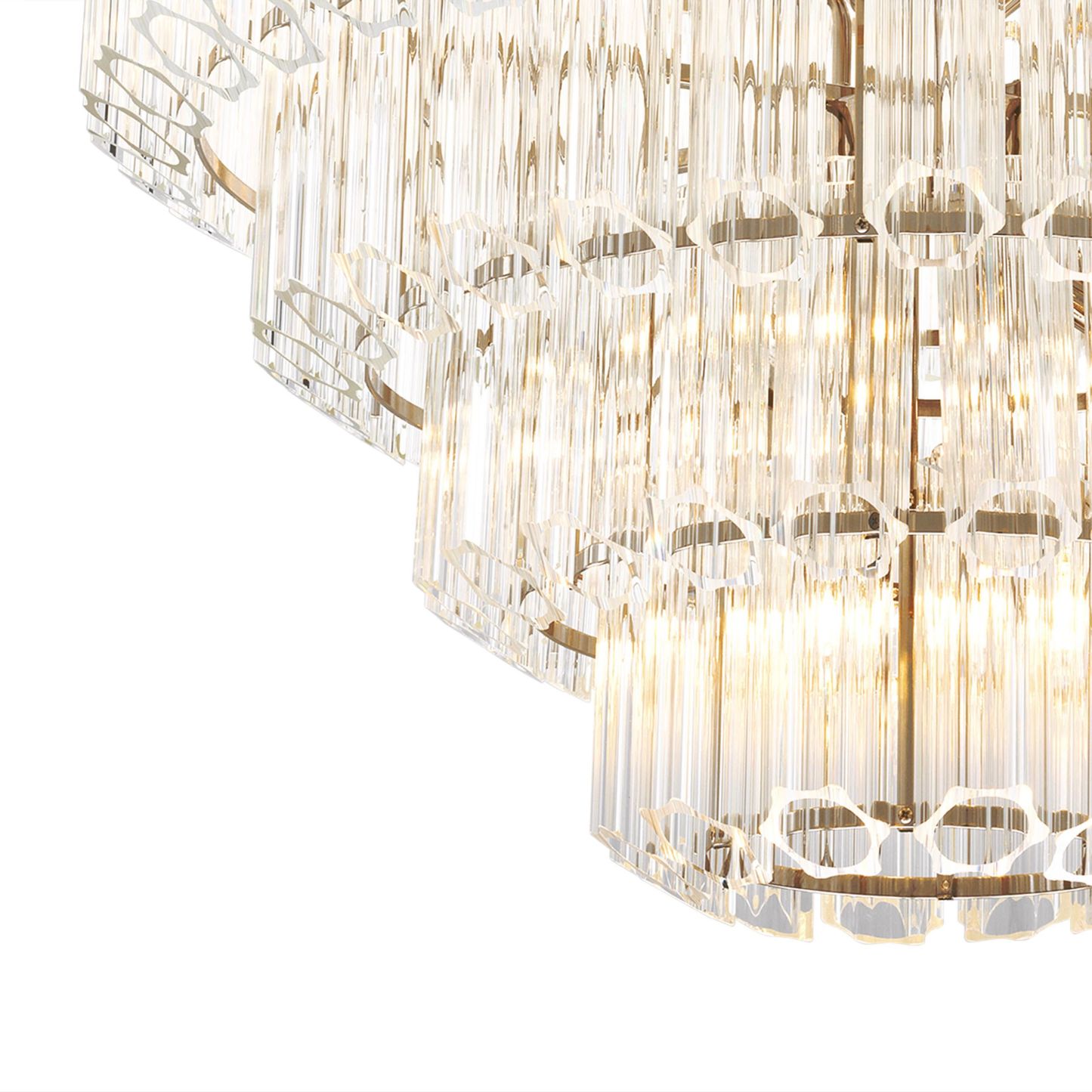 Vittoria L Modern Glass Chandelier - [Nickel] - Eichholtz-Sylvia Space