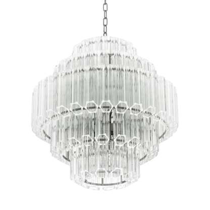 Vittoria S Modern Glass Chandelier - [Nickel] - Eichholtz-Sylvia Space