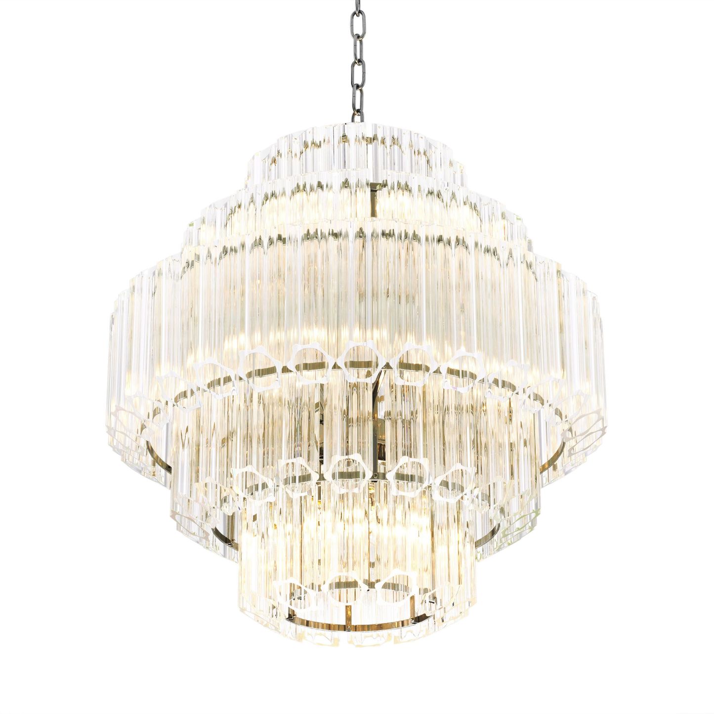 Vittoria S Modern Glass Chandelier - [Nickel] - Eichholtz-Sylvia Space