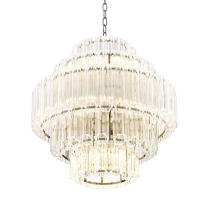 Vittoria S Modern Glass Chandelier - [Nickel] - Eichholtz-Sylvia Space