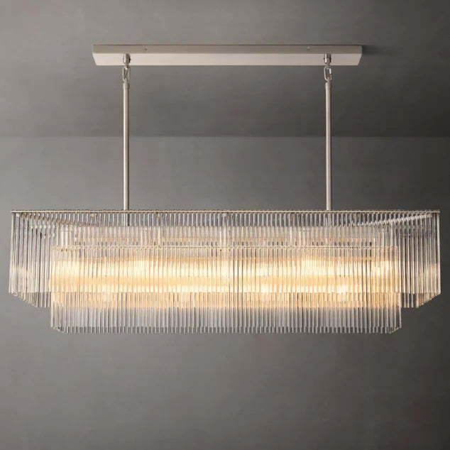 Amadeo Rectangular Chandelier 72''D-Sylvia Space