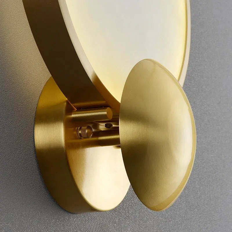 Alabaster Round Modern Wall Sconce