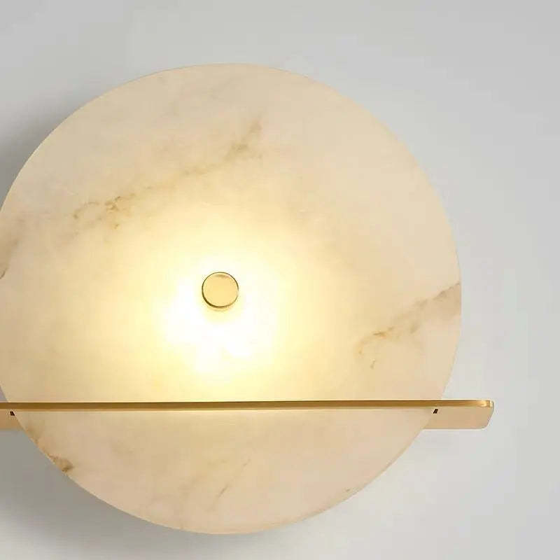 Alabaster Round Wall Sconce Lighting
