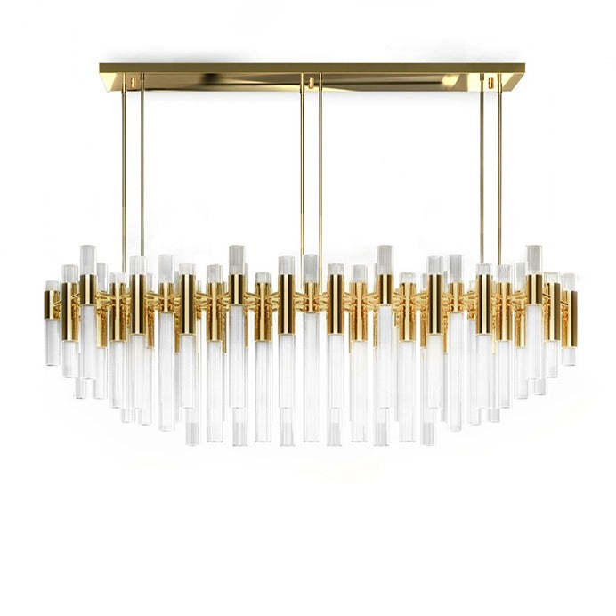 Waterfall Rectangular 80-Light Crystal Modern Chandelier - Luxxu-Sylvia Space