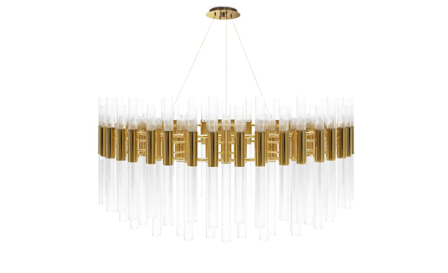 Waterfall Round Suspension Modern Chandelier - Luxxu-Sylvia Space