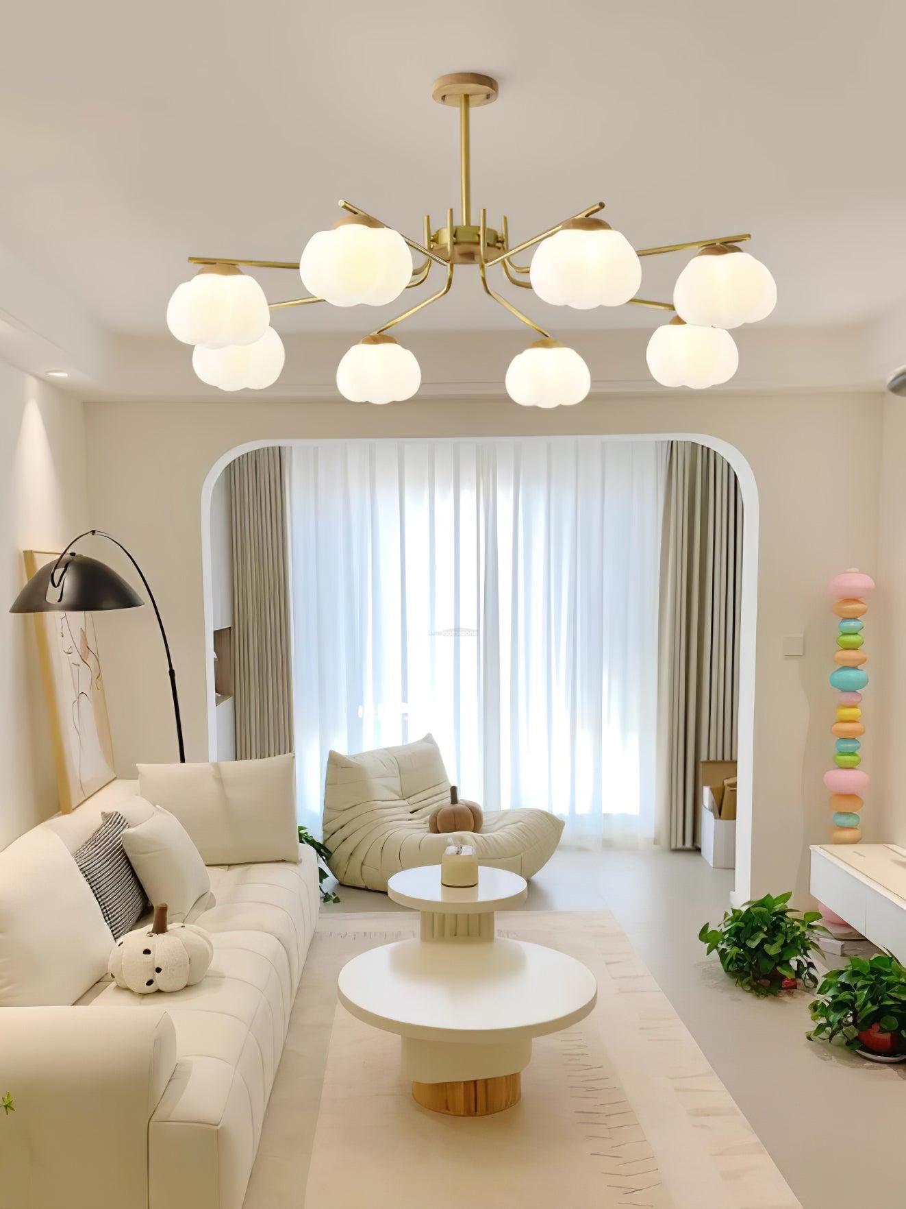 Plastic Cotton Balls Chandelier with 5/8 heads-Sylvia Space