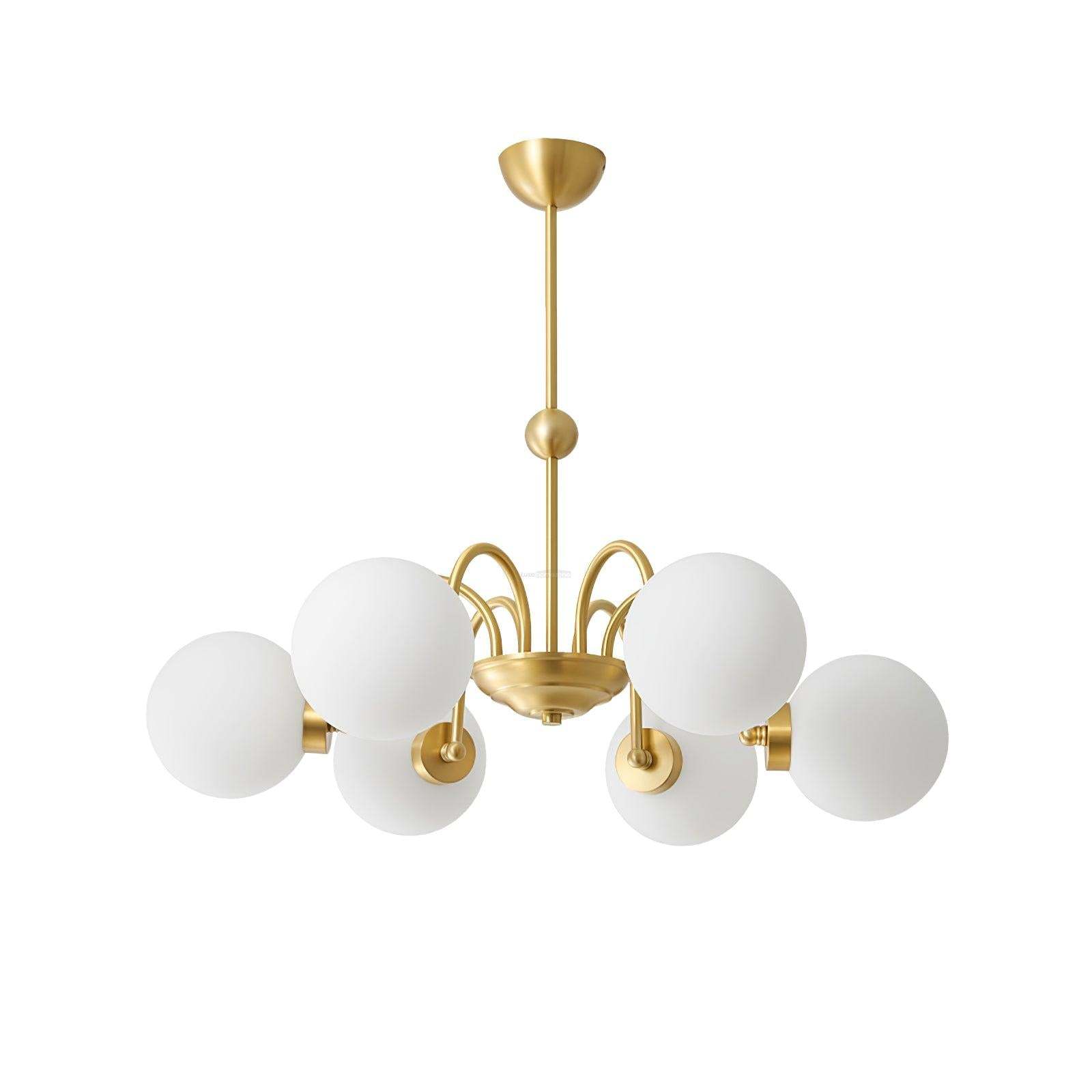 Yisu Brass Chandelier with 3/6/8 heads-Sylvia Space