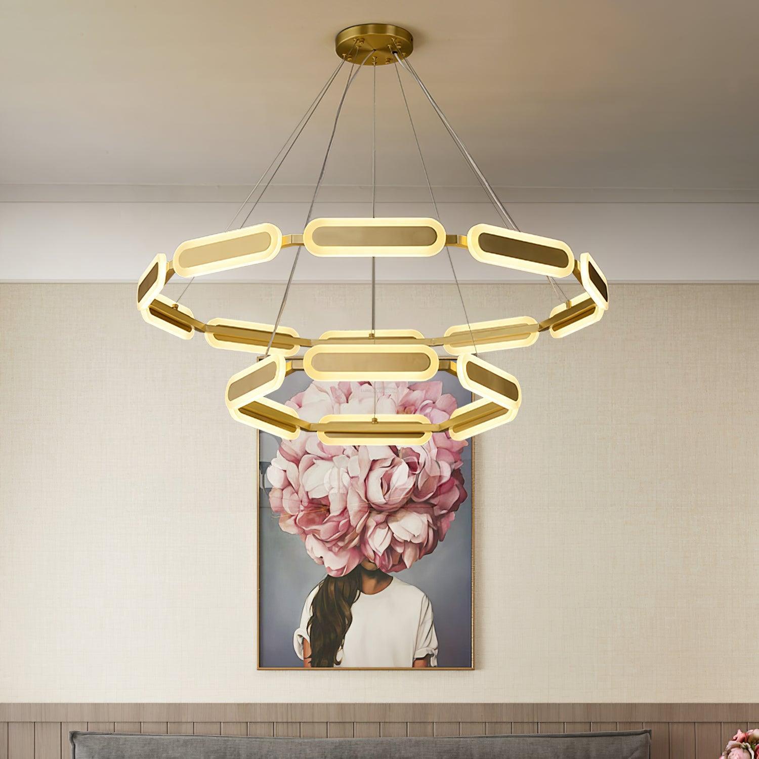 Swirl Chandelier ∅ 27.7″-Sylvia Space