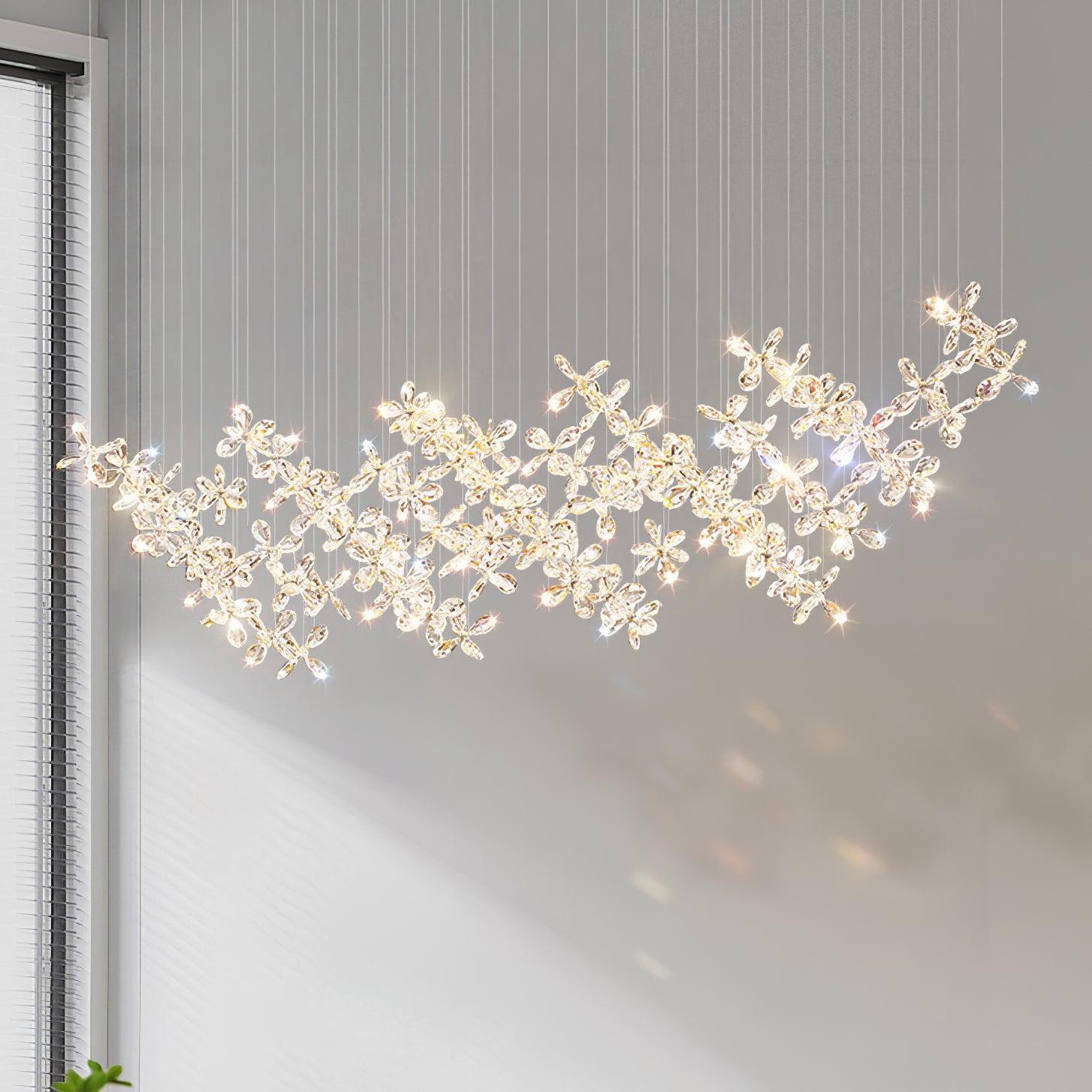 Floating Butterfly Chandelier L 47.2″-Sylvia Space