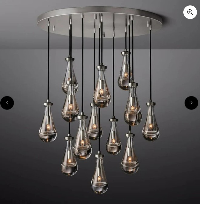 Raindrop Modern Round Chandelier  60" 13 lights