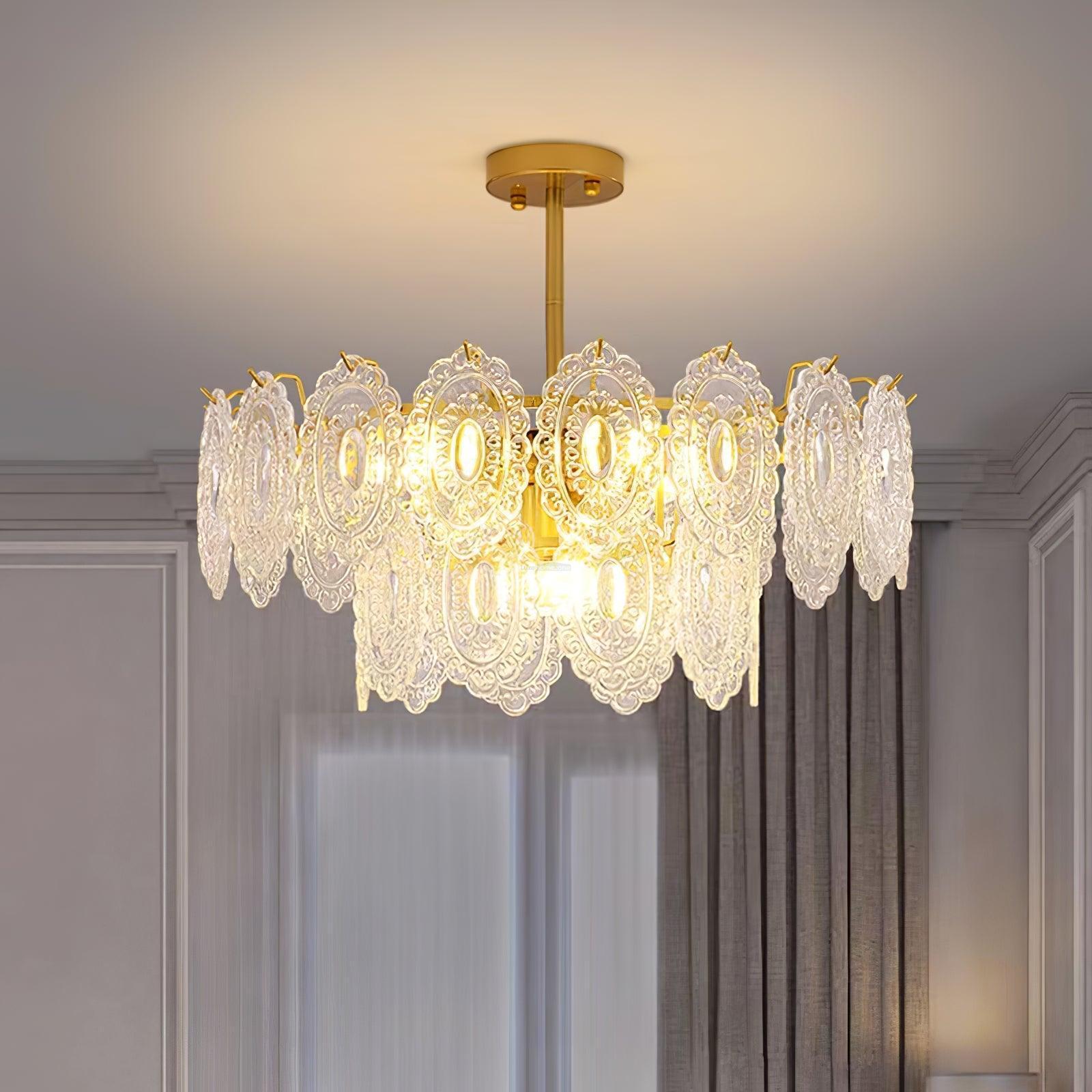 Wave Glass Style Chandelier-Sylvia Space
