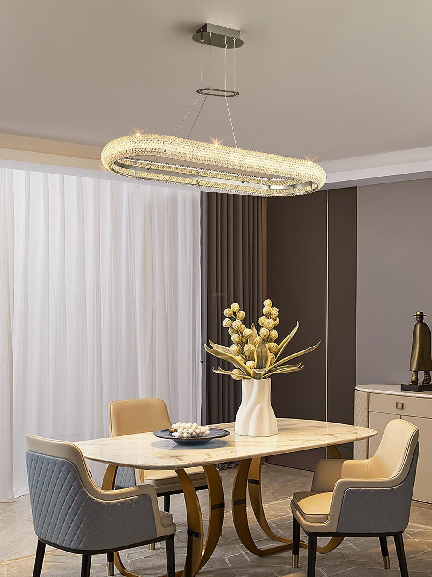 Asscher Ring Chandelier ∅ 17.7″-Sylvia Space