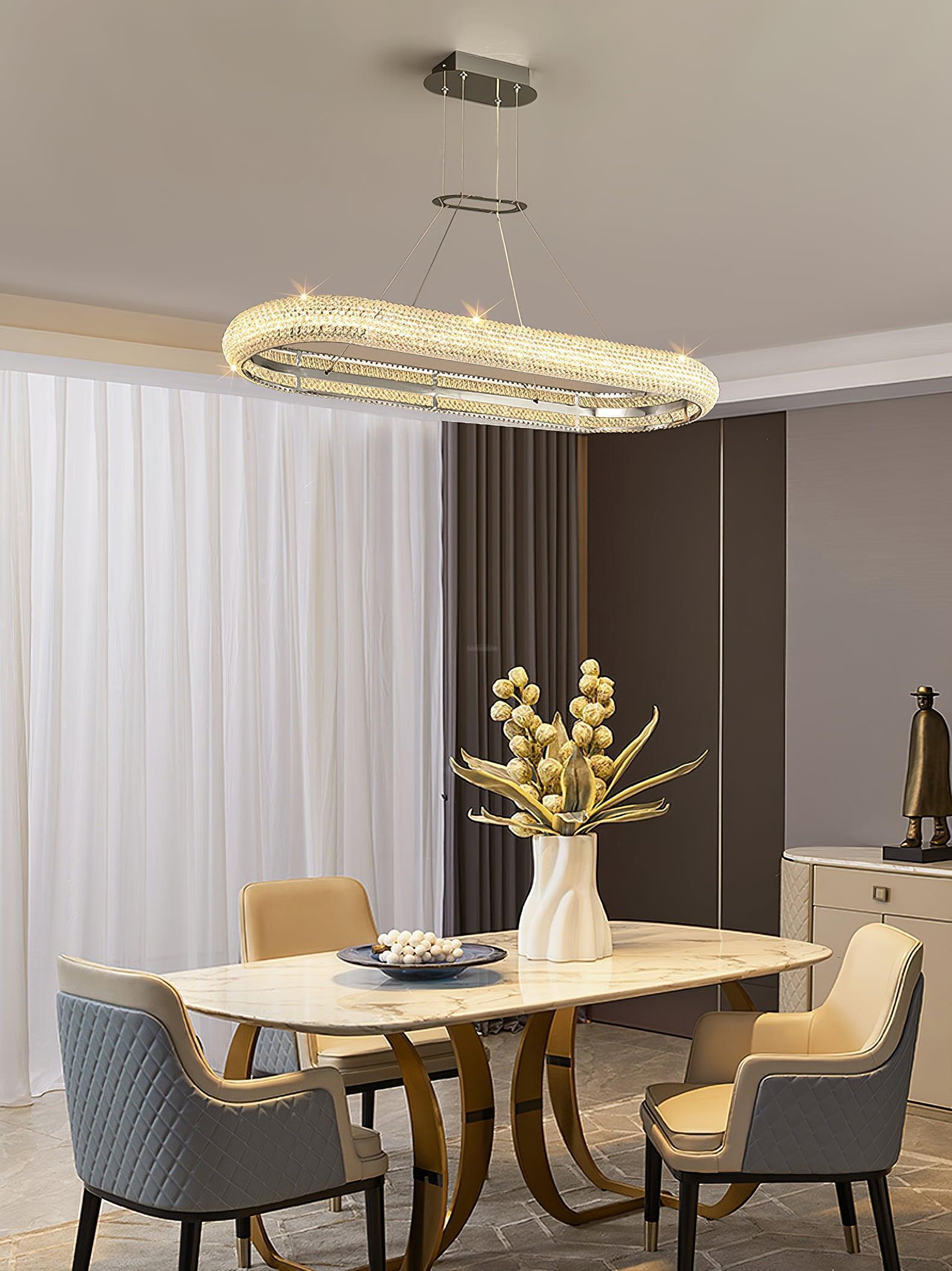 Asscher Ring Chandelier ∅ 17.7″-Sylvia Space