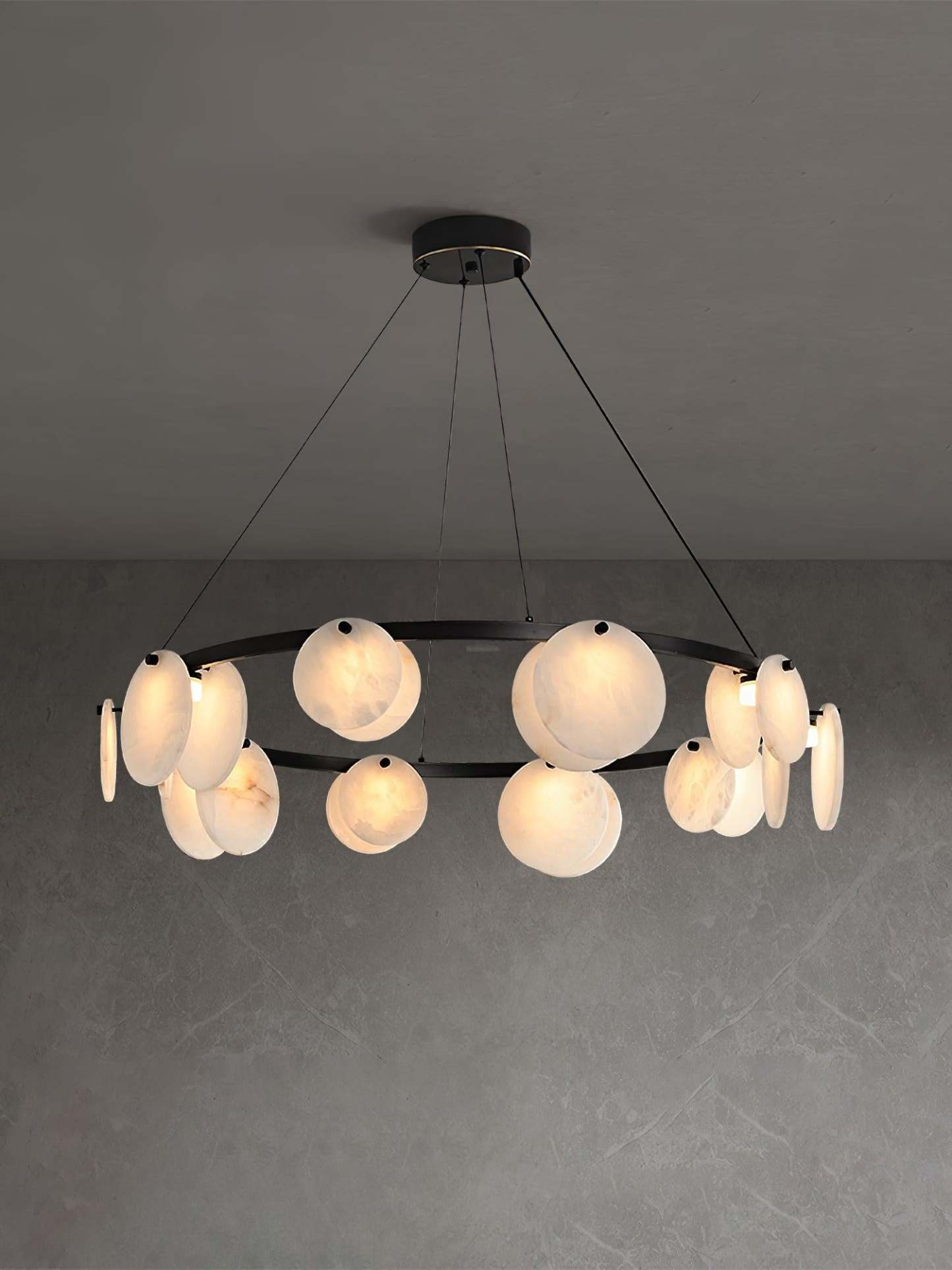 Trinidad Alabaster Chandelier with 8/10 heads-Sylvia Space