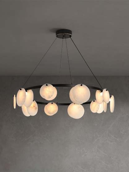 Trinidad Alabaster Chandelier with 8/10 heads-Sylvia Space