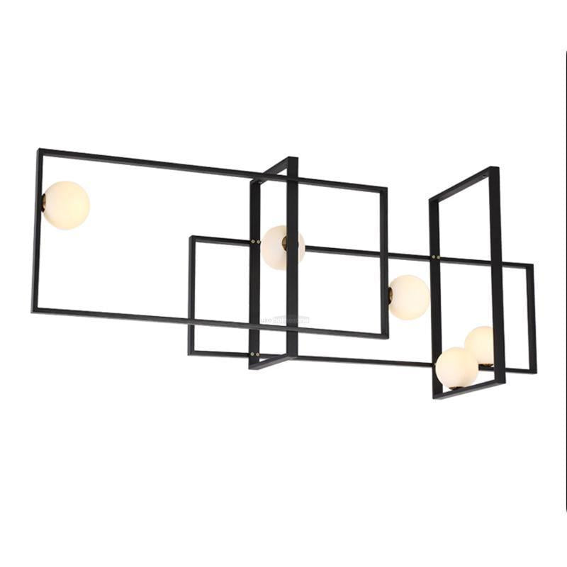 Mondrian Glass Ceiling Light L 47.2″-Sylvia Space