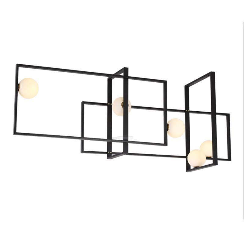 Mondrian Glass Ceiling Light L 47.2″-Sylvia Space