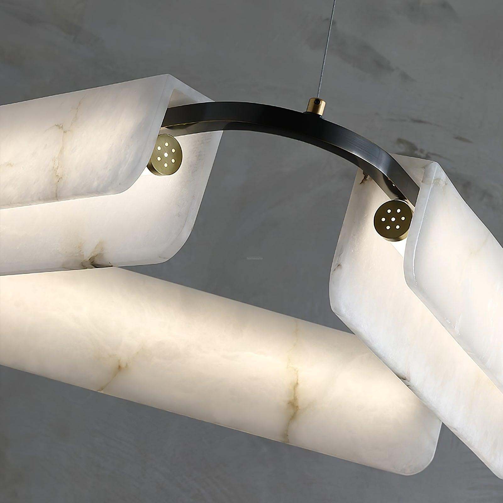 Delia Alabaster Chandelier ∅ 23.6″/∅ 31.5″-Sylvia Space