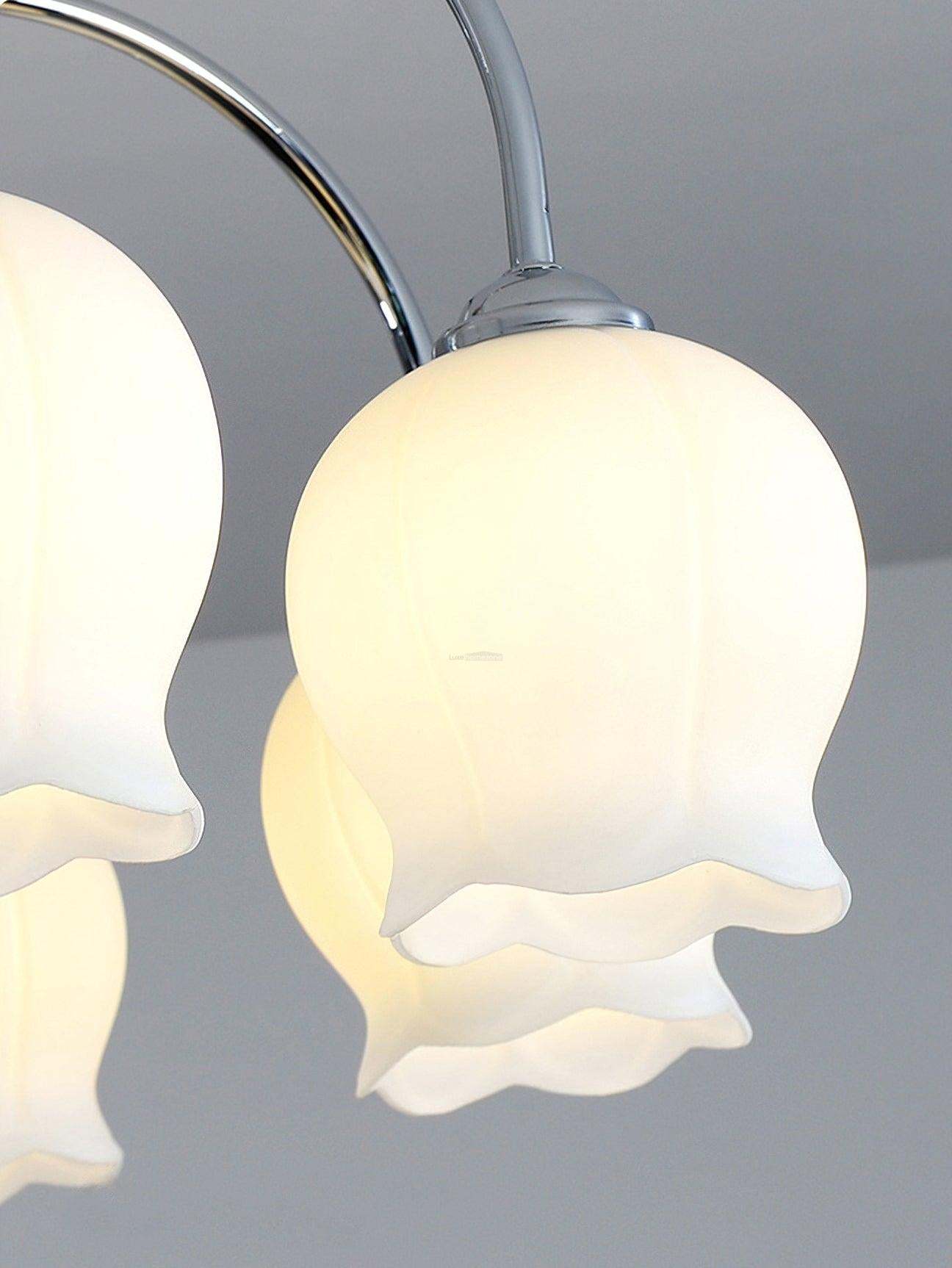 Floral Glass Chandelier with 5/6/8 heads-Sylvia Space