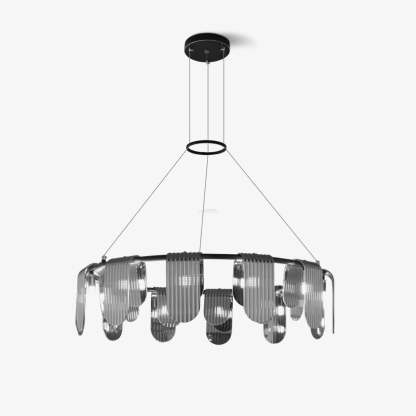 Folioles Brass Chandelier with 6/9/12 lamps-Sylvia Space