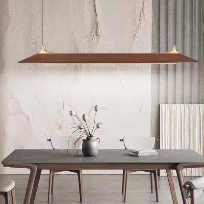 Luxehomezone Wooden Linear Chandelier