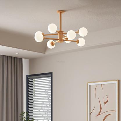 Kozan Wooden Chandelier with 6/8/10/12 heads-Sylvia Space