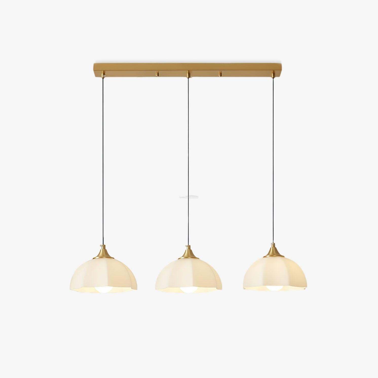 Octagonal Glass Bowl Chandelier with 3/5/8 heads-Sylvia Space