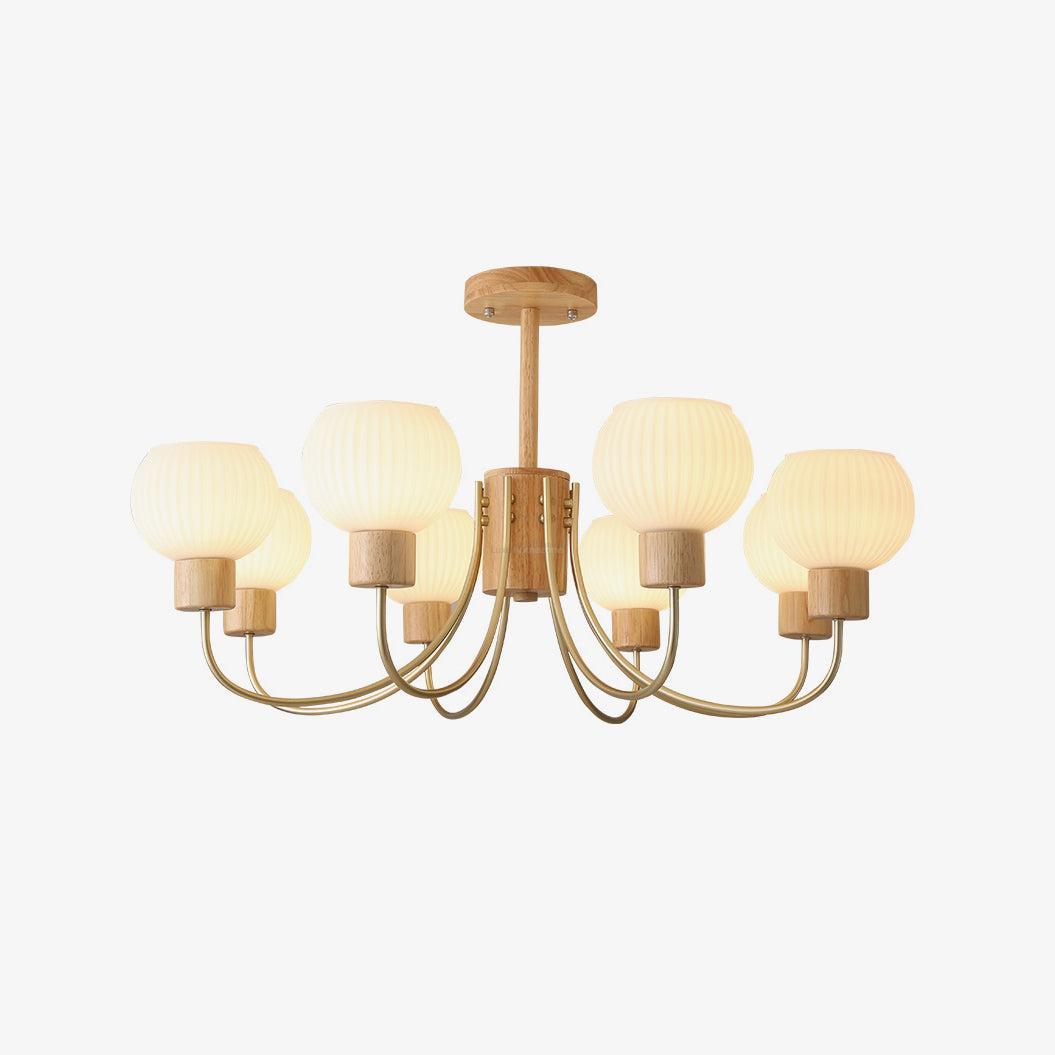 Donnelly Wooden Chandelier with6/8 heads-Sylvia Space