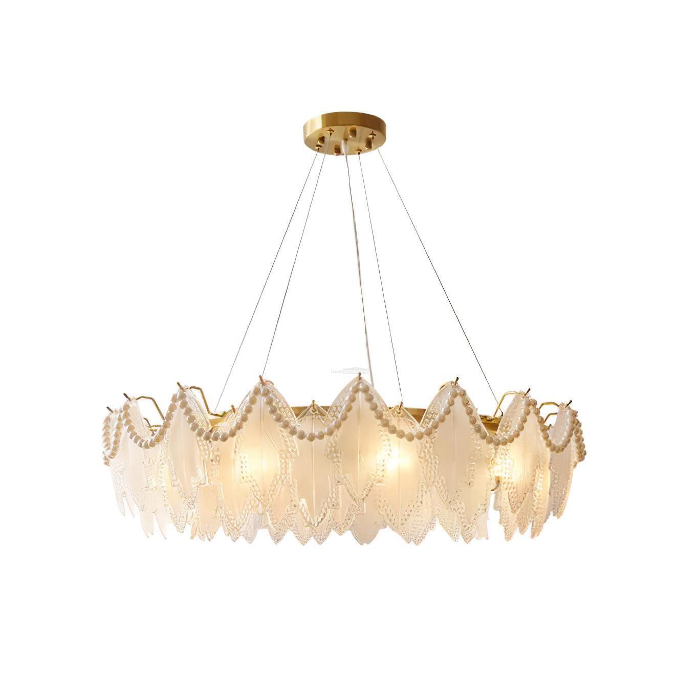 Maple Leaf Type Glass Chandelier-Sylvia Space