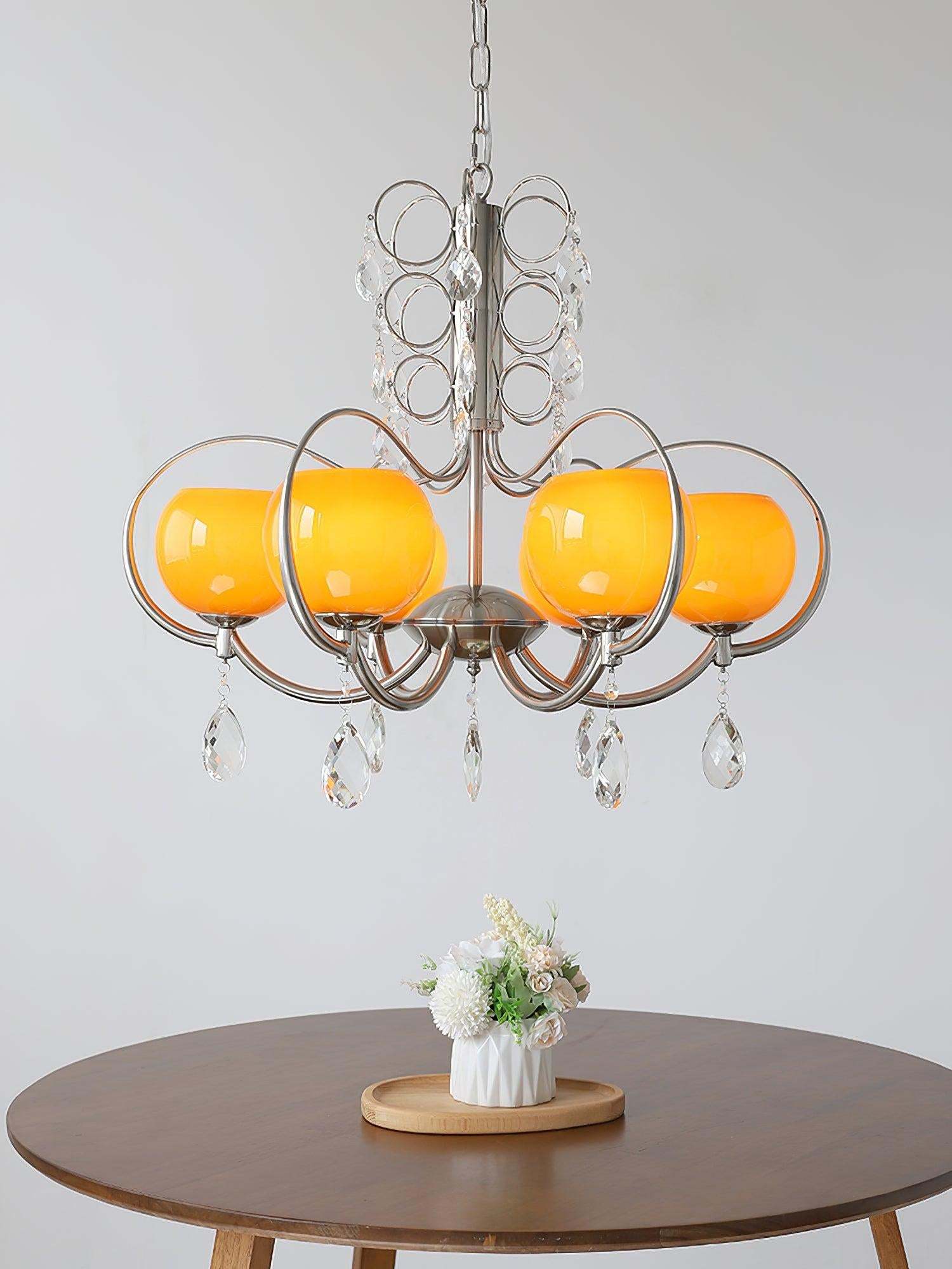 Doria Crystal Chandelier with 6/8/10 heads-Sylvia Space
