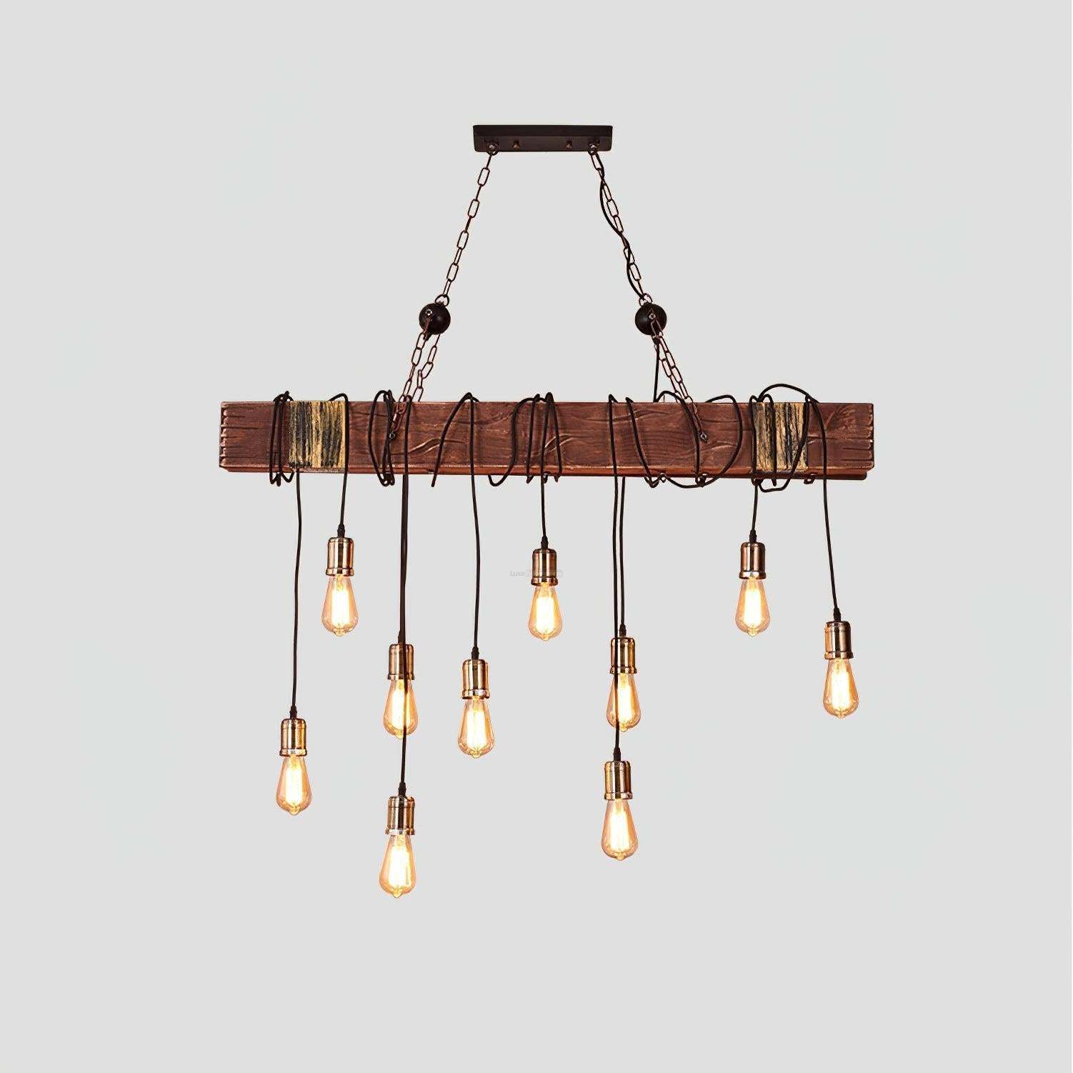 Wooden Hanging Multi Chandelier-Sylvia Space
