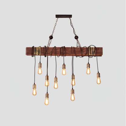 Wooden Hanging Multi Chandelier-Sylvia Space