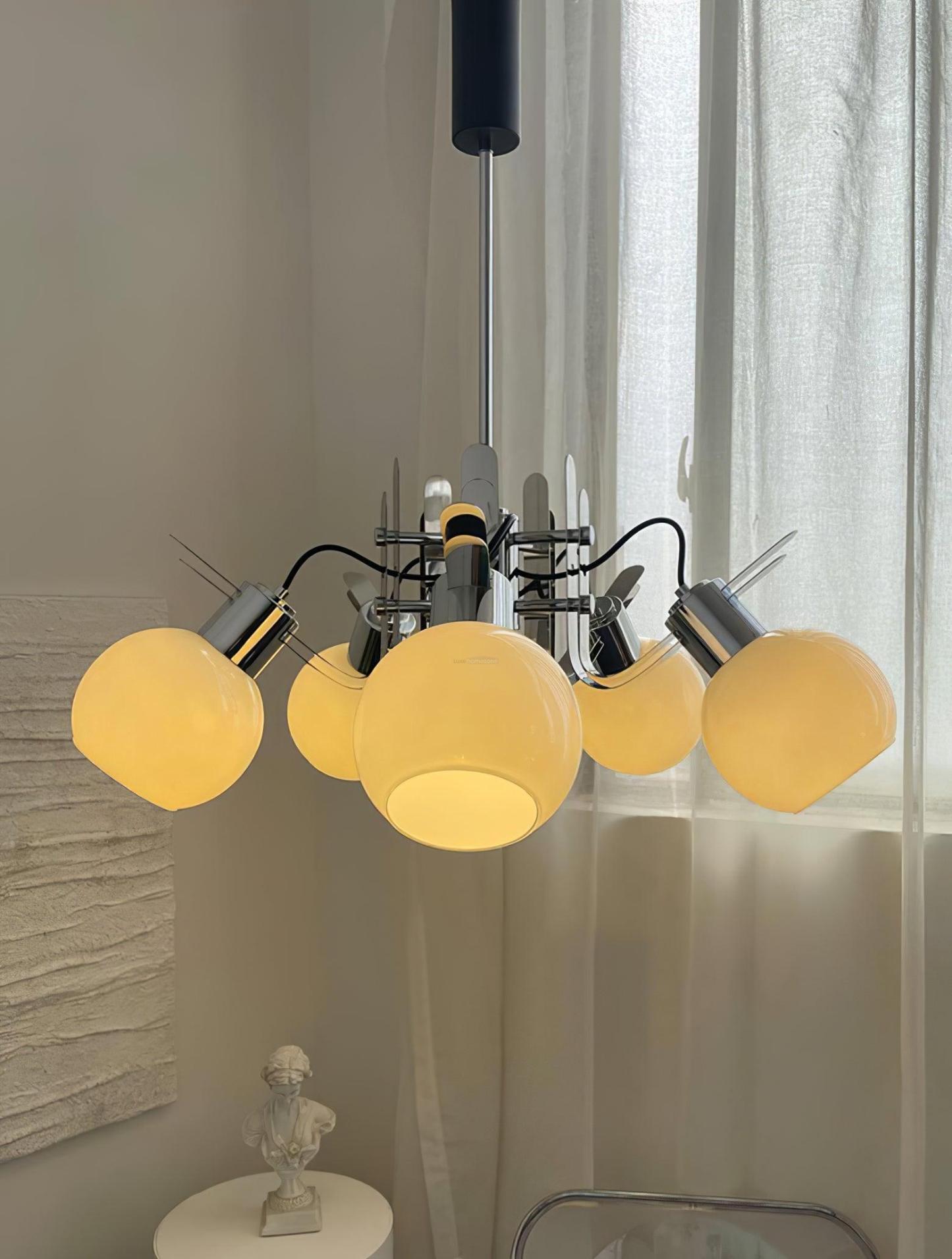 Geometrical Chrome Chandelier-Sylvia Space