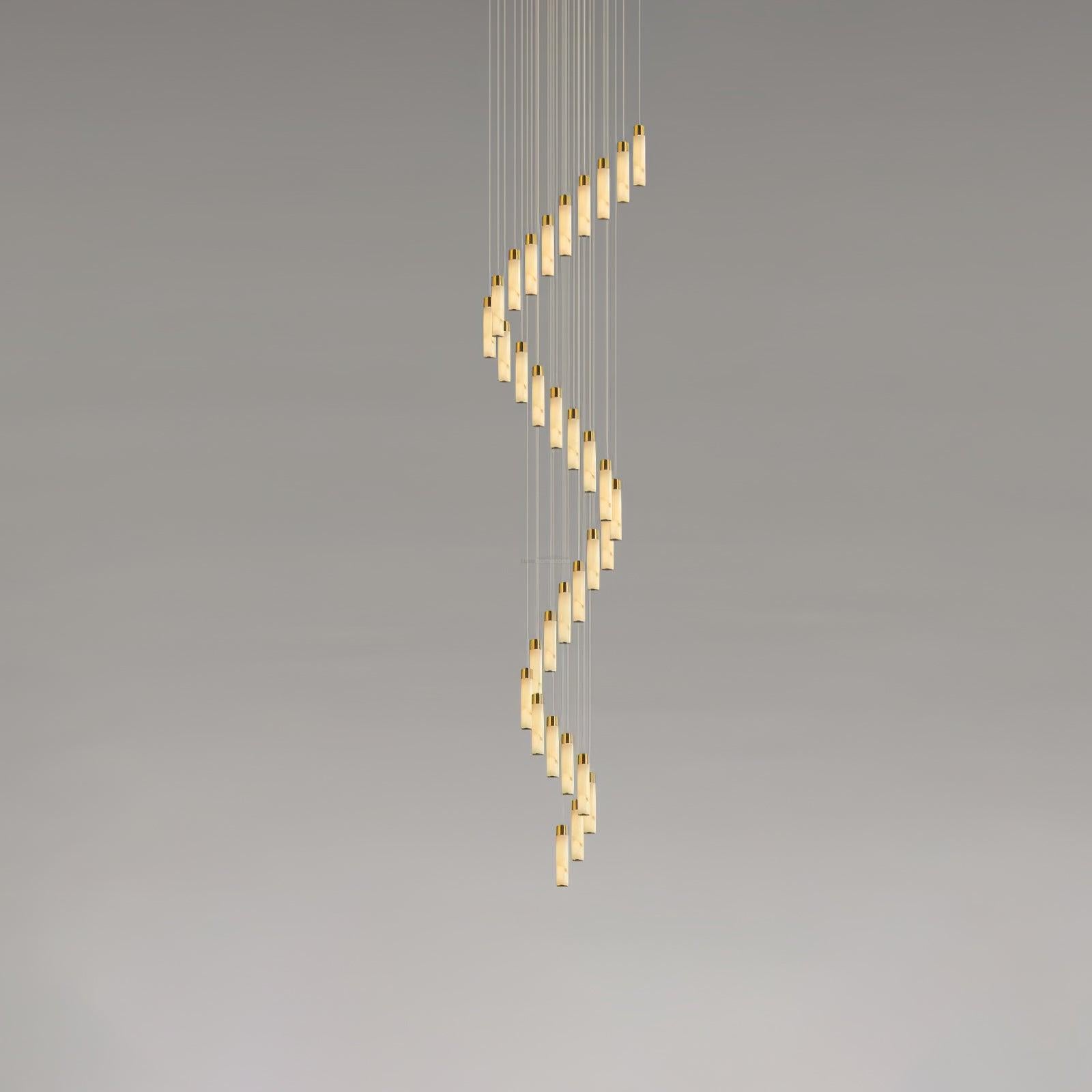 Celestial Alabaster Cascade Chandelier with 5/7/9/12/16/18/24/32 heads-Sylvia Space